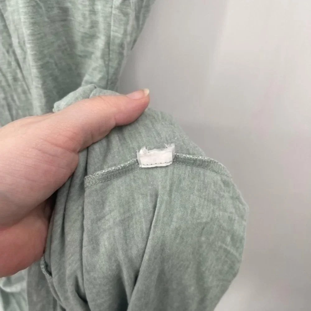 Athleta Santorini Support Green Women Large V Neck Mini Tank Athleisure Dress - Picture 7 of 7